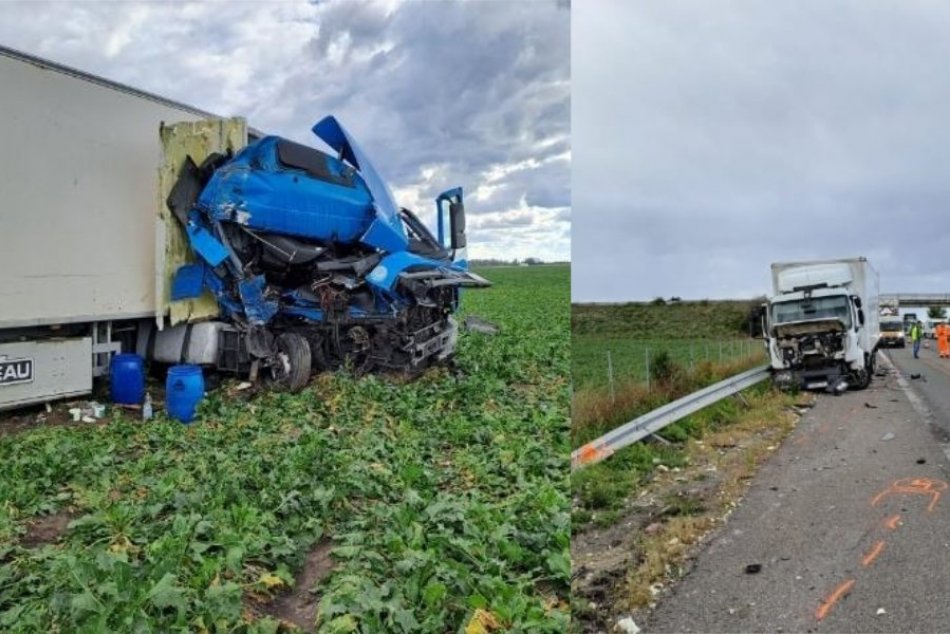 Ilustračný obrázok k článku Vážna NEHODA dvoch kamiónov na D1: Prvý dostal defekt, druhý do neho VRAZIL! FOTO